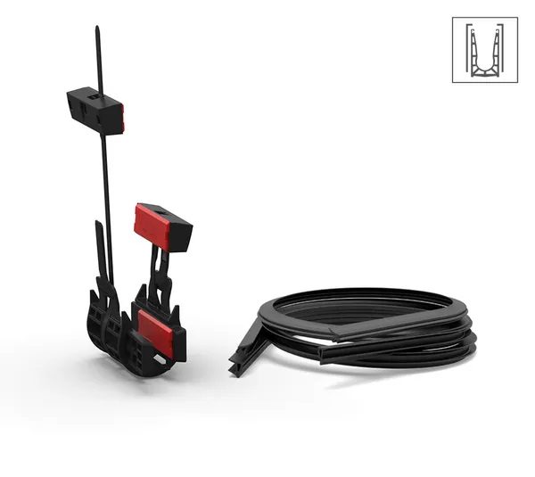 VetroMount® mounting set, with cover profile